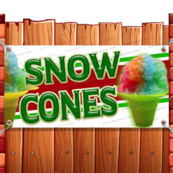 SNOW CONES CLEARANCE BANNER Advertising Vinyl Flag Sign INV Banner Model by El Paso Banners