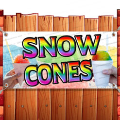 SNOW CONES CLEARANCE BANNER Advertising Vinyl Flag Sign INV V2 Banner Model by El Paso Banners