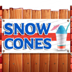 SNOW CONES CLEARANCE BANNER Advertising Vinyl Flag Sign INV V3 Banner Model by El Paso Banners
