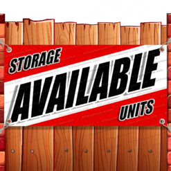 STORAGE UNITS AVAILABLE CLEARANCE BANNER Advertising Vinyl Flag Sign INV Banner Model by El Paso Banners