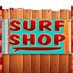 SURF SHOP Vinyl Banner Flag Sign Many Sizes SPORTS RETAIL SURFBOARD Banner Model by El Paso Banners