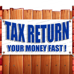 TAX RETURNS CLEARANCE BANNER Advertising Vinyl Flag Sign INV Banner Model by El Paso Banners