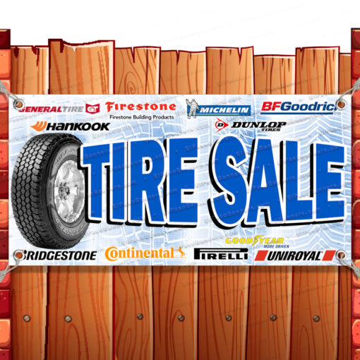 TIRE SALE CLEARANCE BANNER Advertising Vinyl Flag Sign INV V2 Banner Model by El Paso Banners