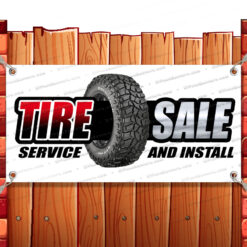 TIRE SALE SERVICE CLEARANCE BANNER Advertising Vinyl Flag Sign INV Banner Model by El Paso Banners