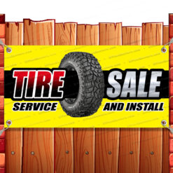 TIRE SALE SERVICE CLEARANCE BANNER Advertising Vinyl Flag Sign INV V2 Banner Model by El Paso Banners