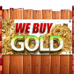 WE BUY GOLD CLEARANCE BANNER Advertising Vinyl Flag Sign INV Banner Model by El Paso Banners