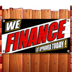 WE FINANCE CLEARANCE BANNER Advertising Vinyl Flag Sign INV Banner Model by El Paso Banners