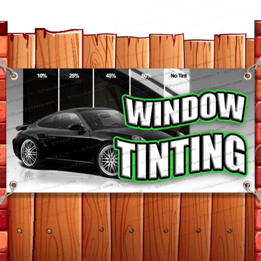 WINDOW TINTING CLEARANCE BANNER Advertising Vinyl Flag Sign INV Banner Model by El Paso Banners